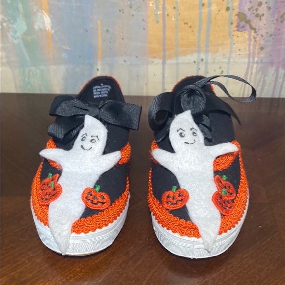 Laguna Women’s Canvas Halloween Ghost and Pumpkin sneakers size 9 - Picture 1 of 8